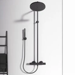 Ideal Standard Duschsystem Ceratherm T25 Kopfbrause 30 Cm Silk Black -Dusche Geschäft 611775 3049 6