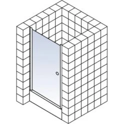 Schulte ExpressPlus Drehtür In Nische Garant Alu Natur Rechts 200x100cm -Dusche Geschäft 63368 2053 4060991056079 2