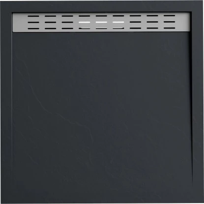 Verosan+ Duschplatte Mit Duschrinne Schwarz 90 Cm X 90 Cm 3 Verosan+ Duschplatte Mit Duschrinne Schwarz 90 Cm X 90 Cm