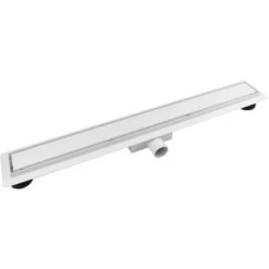 VerosanPro Duschrinne Nakia DR2 Komplettset Inkl. Designrost Matt Weiß 90 Cm