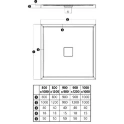 Duschwanne Fashion-Q 100 Cm X 100 Cm -Dusche Geschäft 675082 3209 3