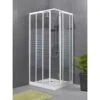 Schulte Eckdusche Sunny Mit Querstreifen 90 X 90 Cm 2-teilig Variabel Alu Natur -Dusche Geschäft 6778583 AB01