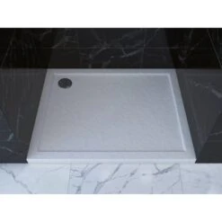 Baliv Duschwanne DW-90.110E Acryl In Steinoptik 90 Cm X 90 Cm Weiß -Dusche Geschäft 700710238676 AB01 190221 L