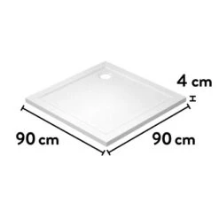 Baliv Duschwanne DW-90.110E Acryl In Steinoptik 90 Cm X 90 Cm Weiß -Dusche Geschäft 700710238676 VM01 190221 L