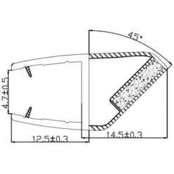 Magnetdichtung Für Eckduschkabine 2er-Set 5 Mm Glasstärke -Dusche Geschäft 702347 4633 2