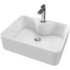 Aurlane Waschbecken Fjord 48 Cm Rechteckig Abgerundet Weiß -Dusche Geschäft 731570 4018 1