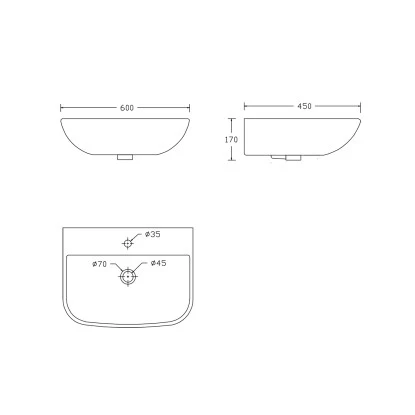 Verosan Waschtisch Rivo 60 Cm Weiß Matt 6 Verosan Waschtisch Rivo 60 Cm Weiß Matt – Bild 4