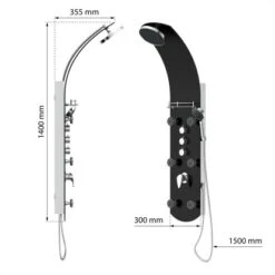 Eisl Duschpaneel Karibik 3 In 1 Mit Regendusche Sechs Massagedüsen Schwarz 14 Eisl Duschpaneel Karibik 3 In 1 Mit Regendusche Sechs Massagedüsen Schwarz -Dusche Geschäft 7663602 2759 3