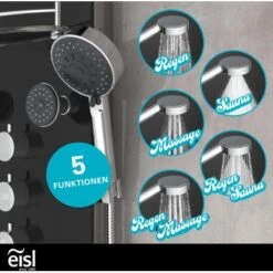 Eisl Duschpaneel Karibik 3 In 1 Mit Regendusche Sechs Massagedüsen Schwarz 19 Eisl Duschpaneel Karibik 3 In 1 Mit Regendusche Sechs Massagedüsen Schwarz -Dusche Geschäft 7663602 2759 8