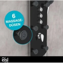 Eisl Duschpaneel Karibik 3 In 1 Mit Regendusche Sechs Massagedüsen Schwarz 20 Eisl Duschpaneel Karibik 3 In 1 Mit Regendusche Sechs Massagedüsen Schwarz -Dusche Geschäft 7663602 2759 9