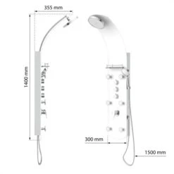 Eisl Duschpaneel Karibik 3 In 1 Mit Regendusche Sechs Massagedüsen Weiß 14 Eisl Duschpaneel Karibik 3 In 1 Mit Regendusche Sechs Massagedüsen Weiß -Dusche Geschäft 7663628 2759 3