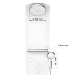 Eisl Duschpaneel Karibik 3 In 1 Mit Regendusche Sechs Massagedüsen Weiß 15 Eisl Duschpaneel Karibik 3 In 1 Mit Regendusche Sechs Massagedüsen Weiß -Dusche Geschäft 7663628 2759 4