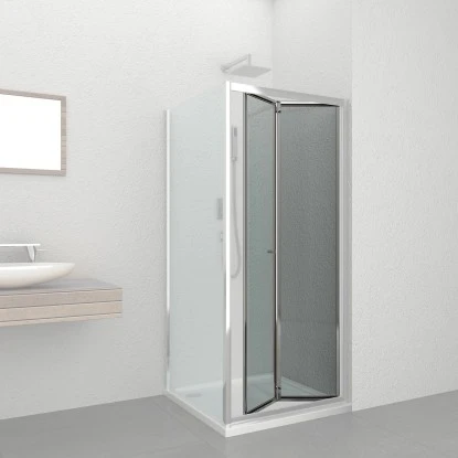 Sanotechnik Falttür Elite 80 Cm X 195 Cm Chrom Klarglas 4 Sanotechnik Falttür Elite 80 Cm X 195 Cm Chrom Klarglas – Bild 2