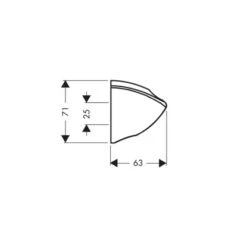 Hansgrohe Brausehalter Porter C Chrom -Dusche Geschäft 770174 2744 2
