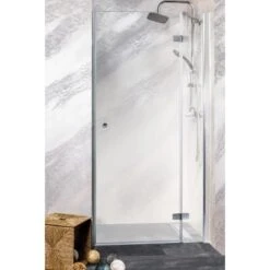 Sanotechnik Drehtür Symphony Anschlag Rechts 75 Cm X 195 Cm Klarglas -Dusche Geschäft 776333 4633 BeispielNische