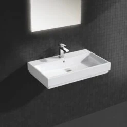 Grohe Waschtisch Cube Keramik 80 Cm Alpinweiß Mit Hahnloch Und Überl. PureGuard 6 Grohe Waschtisch Cube Keramik 80 Cm Alpinweiß Mit Hahnloch Und Überl. PureGuard -Dusche Geschäft 778992 4520 2
