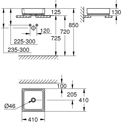 Grohe Aufsatzwaschbecken Cube Keramik 40 Cm Alpinweiß Hahnloch Überl. PureGuard 5 Grohe Aufsatzwaschbecken Cube Keramik 40 Cm Alpinweiß Hahnloch Überl. PureGuard – Bild 3