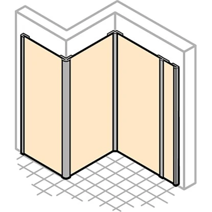 Hüppe Wandverkleidung EasyStyle BxH: 150 Cm X 255 Cm Peafowl Grau 10 Hüppe Wandverkleidung EasyStyle BxH: 150 Cm X 255 Cm Peafowl Grau – Bild 8