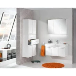 Fackelmann Waschbecken 98,5 Cm Vadea Weiß -Dusche Geschäft 8260 HS DoppelHS 200 offen