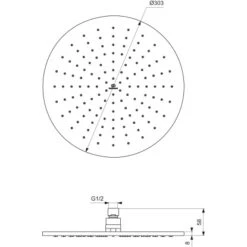 Ideal Standard Kopfbrause Idealrain Atelier 30 Cm X 30 Cm Silver Rund -Dusche Geschäft 887309 3049 4
