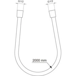Ideal Standard Brauseschlauch Idealrain 200 Cm Idealflex Chrom -Dusche Geschäft 887537 3049 2