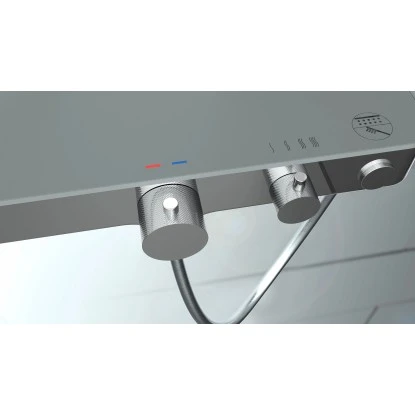 Eisl Duschset Futura Wellness Duschsystem Mit Thermostat Glasablage Chrom Grau 7 Eisl Duschset Futura Wellness Duschsystem Mit Thermostat Glasablage Chrom Grau – Bild 5