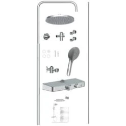 Eisl Duschset Futura Wellness Duschsystem Mit Thermostat Glasablage Chrom Grau 18 Eisl Duschset Futura Wellness Duschsystem Mit Thermostat Glasablage Chrom Grau -Dusche Geschäft 9002560798954 2759 6