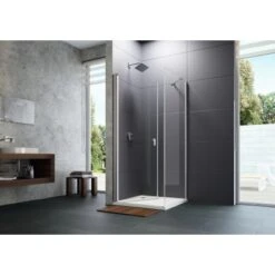 Hüppe Seitenwand Design Pure Für Schwingtür BxH: 90 Cm X 200 Cm Silber Matt