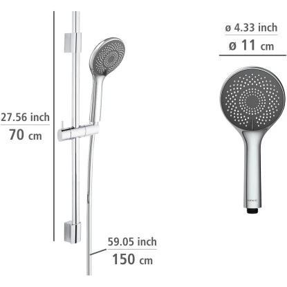 Wenko Brauseset Watersaving Chrom 11 Wenko Brauseset Watersaving Chrom – Bild 9