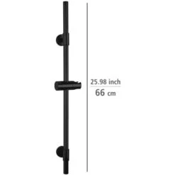 Wenko Duschstange Basic Schwarz -Dusche Geschäft 903260 1068 04