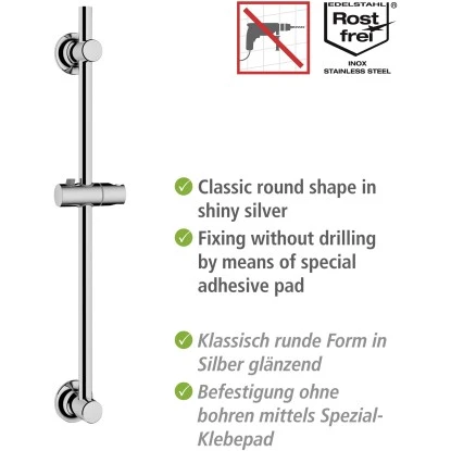 Wenko Duschstange Chrom Befestigen Ohne Bohren 5 Wenko Duschstange Chrom Befestigen Ohne Bohren – Bild 3