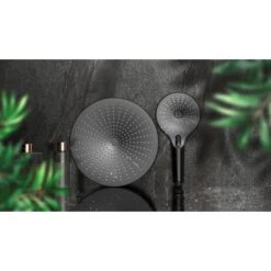 Wenko Regenduschkopf Ultimate Shower Schwarz/Grau Ø 25 Cm -Dusche Geschäft 903630 1068 14