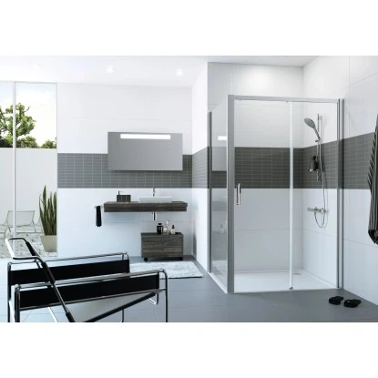 Hüppe Seitenwand EasyEntry Für Gleittür BxH: 70 Cm X 200 Cm Silber Hochglanz 3 Hüppe Seitenwand EasyEntry Für Gleittür BxH: 70 Cm X 200 Cm Silber Hochglanz