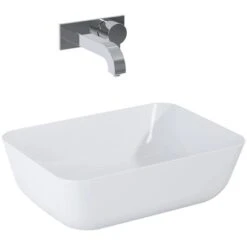 Maximus Aufsatzwaschbecken Reni 45,5 Cm Keramik Weiß -Dusche Geschäft 907546851187 145047 reni1 1