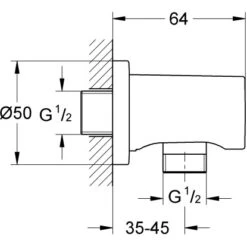 Grohe Wandanschlussbogen Rainshower Hard Graphite 5 Grohe Wandanschlussbogen Rainshower Hard Graphite -Dusche Geschäft 964698 4520 1399548