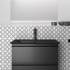 Ideal Standard Möbelwaschtisch Connect Air 64 Cm 1 Hahnloch Mit Überlauf Schwarz -Dusche Geschäft 9803099 3049 10