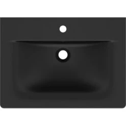 Ideal Standard Möbelwaschtisch Connect Air 64 Cm 1 Hahnloch Mit Überlauf Schwarz -Dusche Geschäft 9803099 3049 2