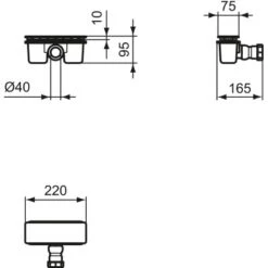Ideal Standard Ablaufgarnitur Ultra Flat New Schwarz 13 Ideal Standard Ablaufgarnitur Ultra Flat New Schwarz -Dusche Geschäft 9803271 3049 6