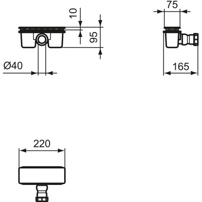 Ideal Standard Ablaufgarnitur Ultra Flat New Schwarz 8 Ideal Standard Ablaufgarnitur Ultra Flat New Schwarz – Bild 6