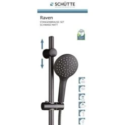 Schütte Stangenbrause-Set Raven 70 Cm Schwarz Matt -Dusche Geschäft etravenstangeschwarzmatt 4