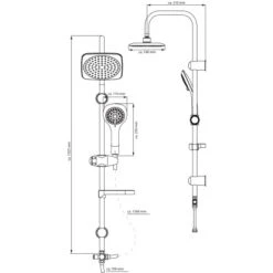 Eisl Überkopfbrause-Set Duschtraum Mit Ablage Chrom-Schwarz 5 Eisl Überkopfbrause-Set Duschtraum Mit Ablage Chrom-Schwarz -Dusche Geschäft raumchromschwarz Zeichnung