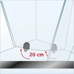 Schulte ExpressPlus Runddusche Kristall/Trend Inkl. Duschwanne 80x80cm -Dusche Geschäft tail abklappmechanismaus a